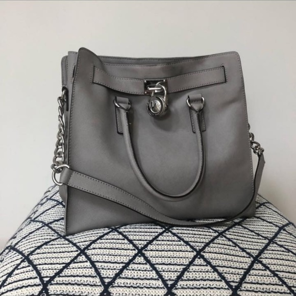 Michael Kors Handbags - MICHAEL KORS grey tote with crossbody strap